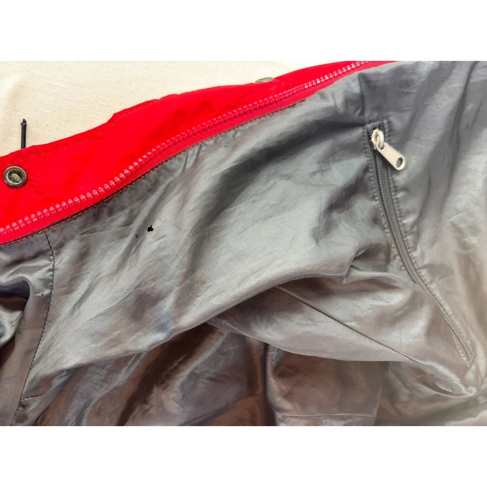 Vintage The North Face Gore-Tex Rain Jacket Mens Large Red Made in USA Hooded